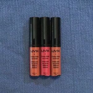 Trio of NYX Xtreme Shine Lip Cream